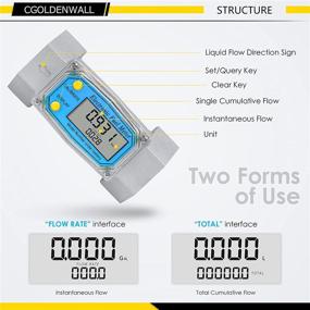 img 2 attached to CGOLDENWALL Turbine Flow Meter LCD Digital Display Flowmeter With 1" Technology - Accurate Flow Measurement Solution