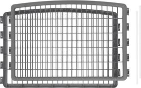 img 4 attached to 🐾 IRIS USA Pet Playpen 2 Panel Add-On, Dark Gray, 24" Height