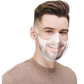 img 1 attached to Transparent_Face_Mask Reusable Bandanas Breathable Expression