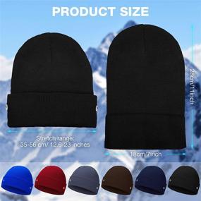 img 3 attached to Syhood 6-Piece Winter Beanie Hats with Button for Men and Women, Cozy Knitted Cuffed Skull Caps, Unisex Hats in 6 Color Options