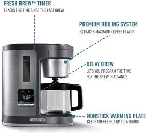 img 3 attached to ☕ Calphalon BVCLDCG1 Perfect-Brew 10-Cup Coffee Maker: Dark Stainless Steel Excellence