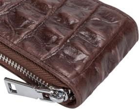 img 3 attached to 👜 Stylish and Functional Embossed Leather Handbags & Wallets for Women - Perfect for Credit Cards and Cash with Zipper Closure