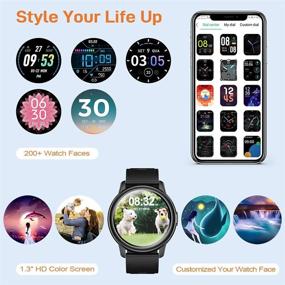 img 3 attached to 📲 Donerton Smart Watch: IP68 Waterproof Fitness Tracker with Heart Rate & Sleep Monitor for Android and iOS Phones - Pedometer, Activity Tracker for Women and Men