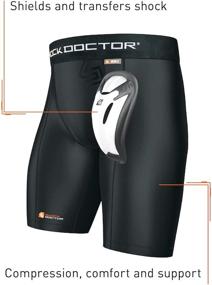 img 2 attached to 🥎 Shock Doctor Bio-Flex Protective Cup Compression Short for Baseball, Hockey, Softball, Lacrosse, Football, and Soccer