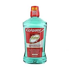 img 1 attached to Colgate Total Advanced Pro-Shield Mouthwash: Ultimate Protection in Refreshing Spearmint Flavor, 33.8 oz