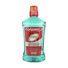 img 4 attached to Ополаскиватель Colgate Total Advanced Pro-Shield: великолепная защита с освежающим вкусом мяты, 33,8 унции.