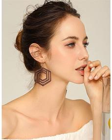 img 2 attached to BAOKELAN Bohemian Earrings Geometric Jewelry