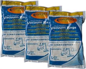 img 2 attached to 🧹 36 TriStar Compact Patriot Allergy Vacuum Bags - Compatible with Miracle Mate, Airstorm, Patriot, MG1, MG2, Tristar EXL, Dust Care, PULLMAN-HOLT Back Pack Vacuum Cleaners