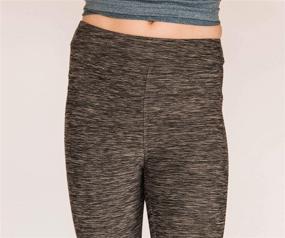 img 1 attached to 👧 Stylish and Comfortable POPINJAY Workout Leggings in Charcoal Heather for Girls