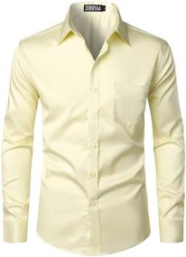 img 4 attached to 👔 ZEROYAA X Large Men's Shirts: Stylish Casual Business Clothing