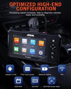 img 1 attached to 🛠️ ANCEL FX9000 All-System Diagnostic Scan Tool: Automotive Android Tablet OBD2 Scanner with ABS Bleeding, BMS, TPS, DPF, IMMO, SAS Calibration, EPB, TPMS, AFS, Oil Reset, and 31+ Maintenance Functions