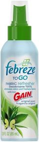 img 1 attached to Portable Febreze To Go Fabric Refresher with Gain Original Scent (3-Pack), 2.8-Ounce: Instantly Freshen Fabrics On-The-Go!