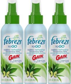 img 2 attached to Portable Febreze To Go Fabric Refresher with Gain Original Scent (3-Pack), 2.8-Ounce: Instantly Freshen Fabrics On-The-Go!