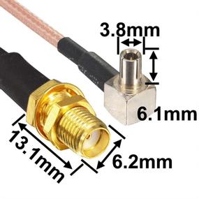 img 3 attached to 🔌 Адаптер YOTENKO SMA-TS9: высококачественное SMA-женское к Y-типу 2 X TS9-мужское угловое соединение разветвитель-комбинатор джампер силового кабеля RG316 15 см RF провод.