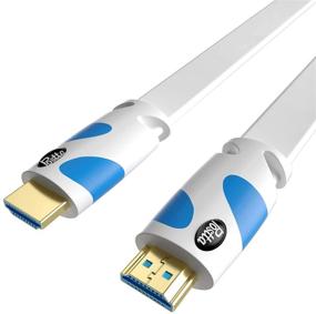 img 2 attached to 🔌 Провод HDMI2.0 Postta длиной 25 футов для 4K (2160P) с поддержкой 3D, 1080P, Ethernet, аудиовозврата – Бело-серебристый.