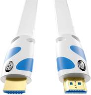 🔌 провод hdmi2.0 postta длиной 25 футов для 4k (2160p) с поддержкой 3d, 1080p, ethernet, аудиовозврата – бело-серебристый. логотип