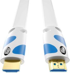 img 4 attached to 🔌 Провод HDMI2.0 Postta длиной 25 футов для 4K (2160P) с поддержкой 3D, 1080P, Ethernet, аудиовозврата – Бело-серебристый.