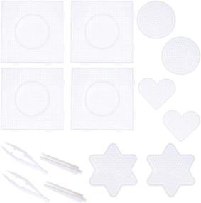img 4 attached to HEALLILY Pegboards Plastic Template Boards Beading & Jewelry Making