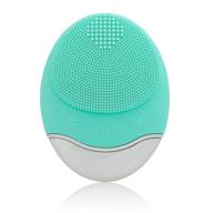 🟢 sonic facial cleansing brush: soft silicone waterproof face cleanser - green logo
