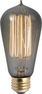 bulbrite nos40-1910/smk 40-watt vintage edison st18 bulb, nostalgic thread filament, medium base, smoke logo