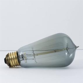 img 1 attached to Bulbrite NOS40-1910/SMK 40-Watt Vintage Edison ST18 Bulb, Nostalgic Thread Filament, Medium Base, Smoke