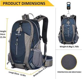 img 2 attached to 🎒 Ultimate Waterproof Lightweight Trekking Backpack - The Perfect Companion for All Adventures