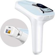💁 veme ipl laser hair removal device for women - permanent & painless at-home hair remover for face & body, auto/manual modes, adjustable 5 energy levels, 500,000 flashes - blue & white logo