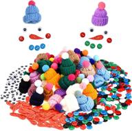 🎄 700-piece christmas embellishments kit - includes mini knit hats, wiggle eyes, carrot nose, colorful buttons mix - xmas diy craft sewing accessories by willbond logo