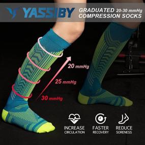 img 3 attached to YASSIBY Compression Socks: Premium Medical Support for 🧦 Women & Men, Pregnancy, Edema, Nursing, Running, Travel - 20-30mmHg