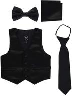 👔 little gents formal zipper bowtie: the perfect accessory for boys' elegant attire logo