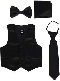 img 1 attached to 👔 Little Gents Formal Zipper Bowtie: The Perfect Accessory for Boys' Elegant Attire