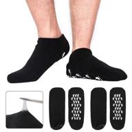 🧦 moisturizing socks gel spa sock - 2 pairs for healing dry cracked heels, softening dead skin, and alleviating foot pain in us men 10-15 size - complete foot care treatment set with soft silicone gel lotion sleeve, ideal for eczema & callus repair logo