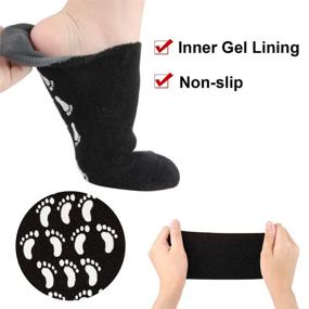 img 1 attached to 🧦 Moisturizing Socks Gel Spa Sock - 2 Pairs for Healing Dry Cracked Heels, Softening Dead Skin, and Alleviating Foot Pain in US Men 10-15 Size - Complete Foot Care Treatment Set with Soft Silicone Gel Lotion Sleeve, Ideal for Eczema & Callus Repair