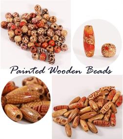 img 3 attached to 🎨 High-Quality Wholesale Natural Painted Wooden Jewelry Supplies for Beading & Jewelry Making