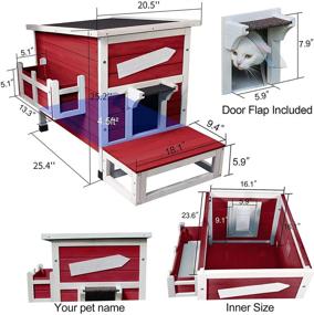 img 3 attached to 🏡 Rockever Outdoor Cat Shelter: Rainproof Outside Kitty House with Escape Door - Protecting Your Feline Friend