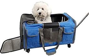 img 1 attached to 🐾 GEARDO Large Size Detachable Pet Travel Carrier 24.8&#34;X15.3&#34;x16.9&#34; with Wheels - Accommodates 2-3 Cats or Medium-Sized Dogs