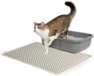 premium all for paws anti tracking cat litter mat - reducing scatter with innovative silicone trap, large size - 19.5x13.5 inch логотип