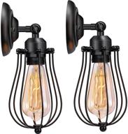 ⚡ licperron sconces: stylish set of 2 adjustable industrial wall lighting for bedroom, garage, porch, dresser логотип