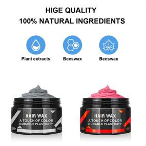 img 2 attached to 🎨 Hair Color Wax - Silver Gray Red Hair Dye: Instant Natural Matte Hairstyle Cream for Men, Women, Kids - Perfect for Parties, Cosplay, Dates & Halloween