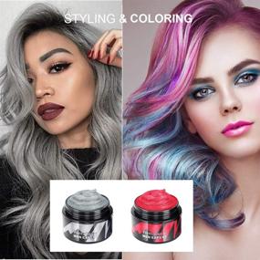 img 3 attached to 🎨 Hair Color Wax - Silver Gray Red Hair Dye: Instant Natural Matte Hairstyle Cream for Men, Women, Kids - Perfect for Parties, Cosplay, Dates & Halloween