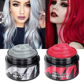 img 4 attached to 🎨 Hair Color Wax - Silver Gray Red Hair Dye: Instant Natural Matte Hairstyle Cream for Men, Women, Kids - Perfect for Parties, Cosplay, Dates & Halloween