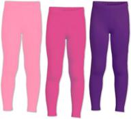 👧 toddler length stretch athletic leggings: comfortable girls' clothing option for active play logo