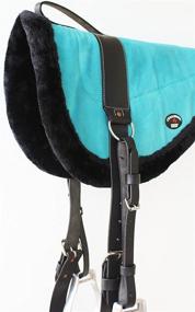 img 2 attached to Turquoise Western Suede Leather Saddle Bareback Pad with Stirrups - CHALLENGER 39140