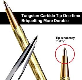 img 3 attached to Pack of 6 Tungsten Carbide Tip Scribes - Metal Etching Pens for Stainless Steel, Ceramics, Glass, Metal Sheets, Gold/Welding