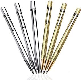 img 4 attached to Pack of 6 Tungsten Carbide Tip Scribes - Metal Etching Pens for Stainless Steel, Ceramics, Glass, Metal Sheets, Gold/Welding