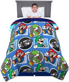 img 3 attached to 🛏️ Franco MJ8638 Kids Soft Comforter, Twin Size 64” x 86”, Super Mario Bedding – Ultimate Coziness for Kids