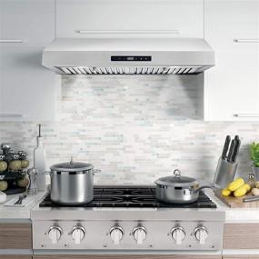 img 3 attached to Cosmo UMC30 Stainless Steel Range Hood - Under Cabinet with 380 CFM, Permanent Filters &amp; LED Lights, 30 inch
