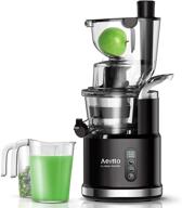 🍏 aeitto slow juicer: maximize nutrition with wide chute, cold press machine for fresh juice extraction, bpa-free, easy cleaning логотип