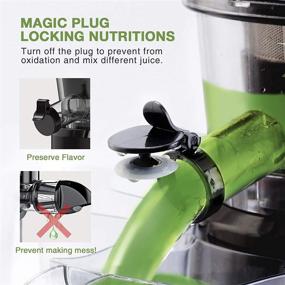 img 1 attached to 🍏 Aeitto Slow Juicer: Maximize Nutrition with Wide Chute, Cold Press Machine for Fresh Juice Extraction, BPA-Free, Easy Cleaning