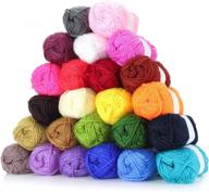 🧶 soft cotton yarn set for crocheting and knitting - multi-color yarn, 25g each, 525 yards total, ideal for mini projects, beginners, kits, adults logo